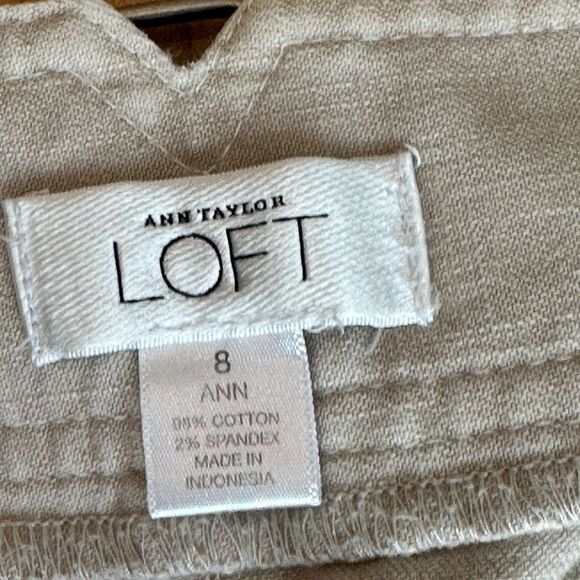 🔥FIRM🔥 Ann Taylor Loft Ankle - Capri Pants Tan-Khaki Size 8 - Picture 6 of 11
